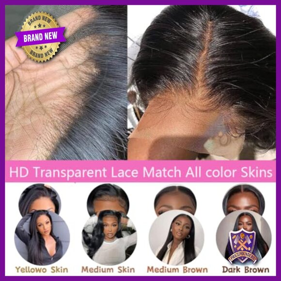 32 Inch 13x6 Lace Front Wig Human Hair 200 Density Straight Glueless main image 4